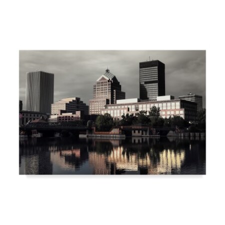 Trademark Fine Art Anthony Paladino 'City Of Shapes By River' Canvas Art, 12x19 ALI24628-C1219GG